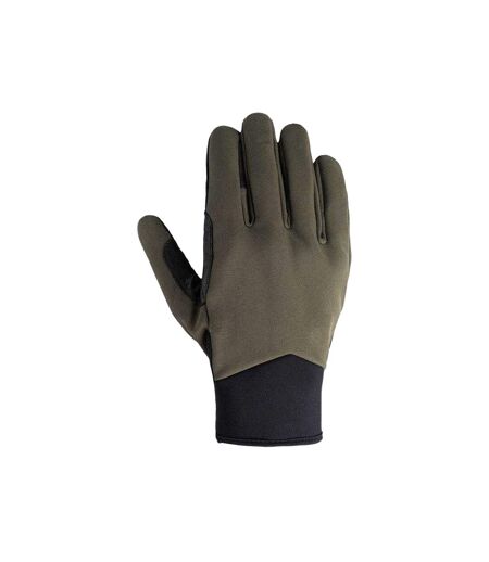 Mens Avio Technical Leather Gloves Black Green Brown Magnum