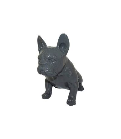 Paris Prix - Statue Déco Bouledogue dogs 20cm Gris
