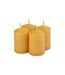 Lot de 4 Bougies Pilier Essentiel II 6cm Orange Epicée-1