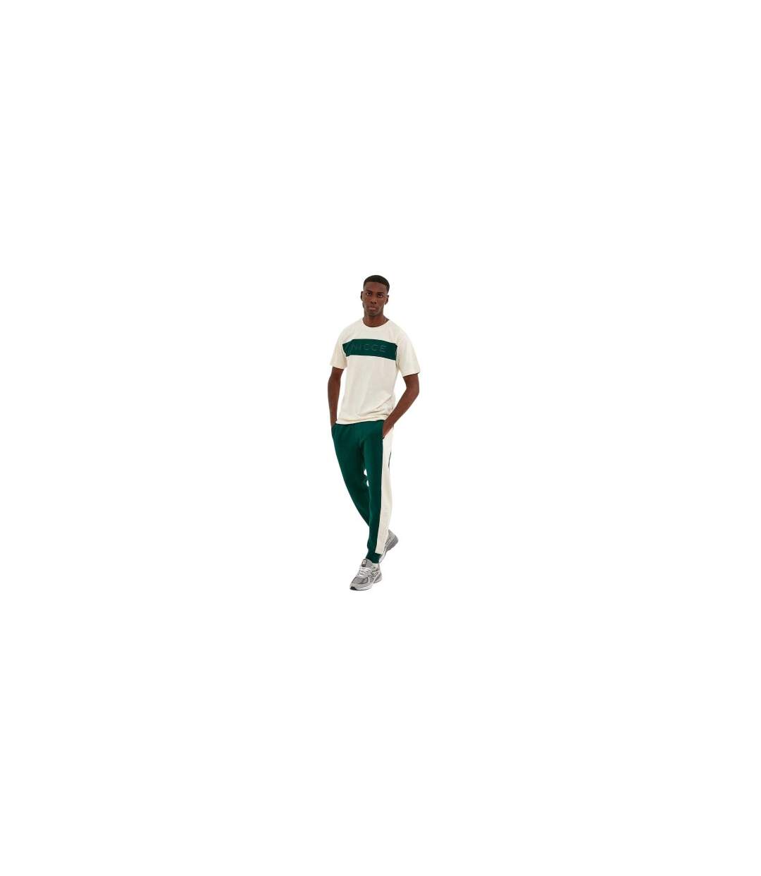 Mens Mercury Jogging Bottoms Green White Nicce-1