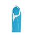 T-shirt Course À Pied Homme Turquoise Vif Blanc James And Nicholson-3
