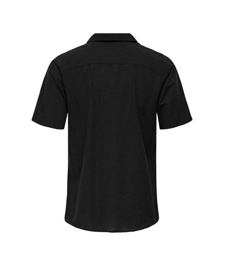 Chemise noir homme only & sons cantley