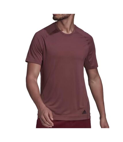 T-shirt Bordeaux Homme Adidas M Yoga Tee - L