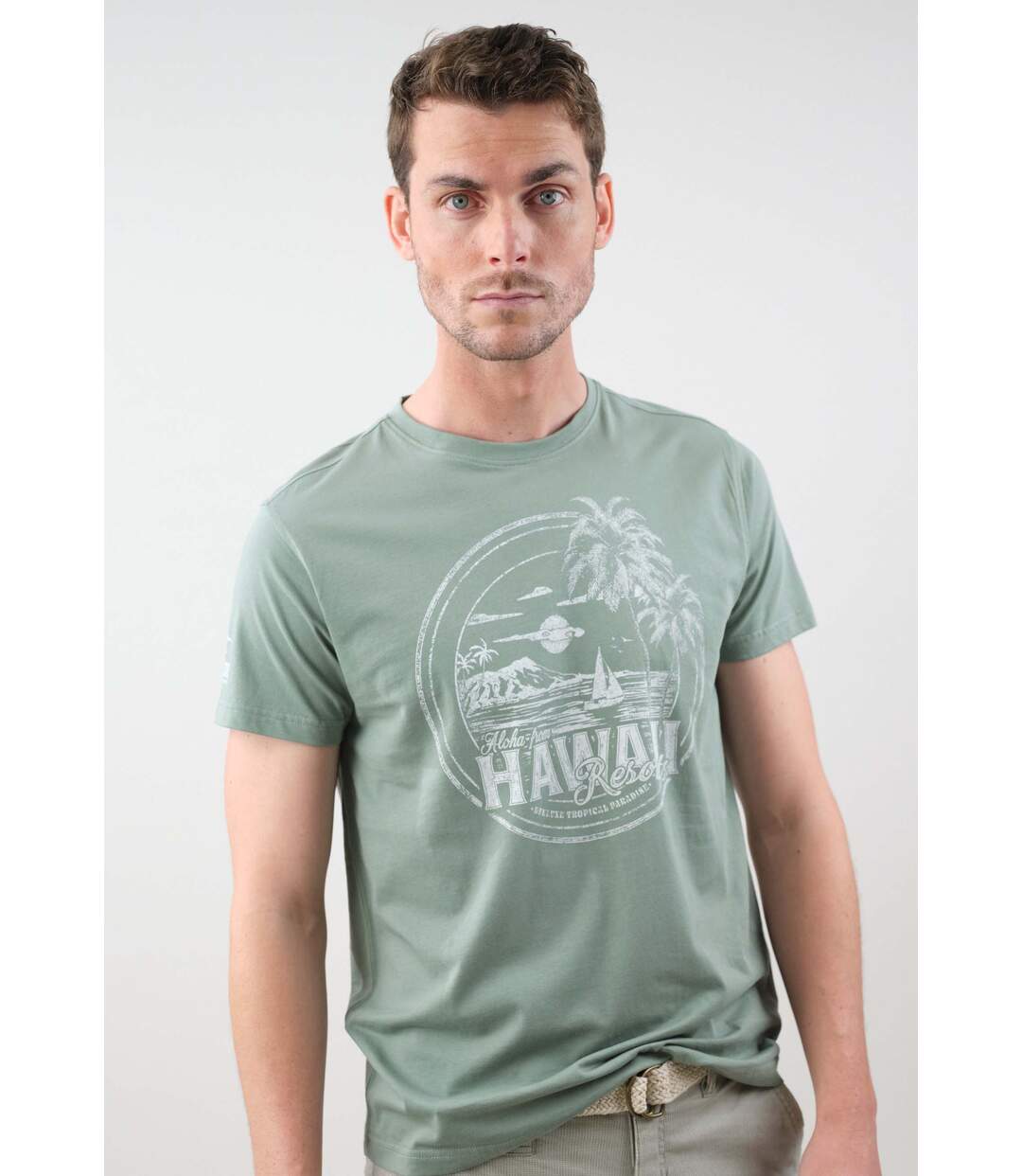 T-shirt tropical pour homme homme en coton MAHALO-1