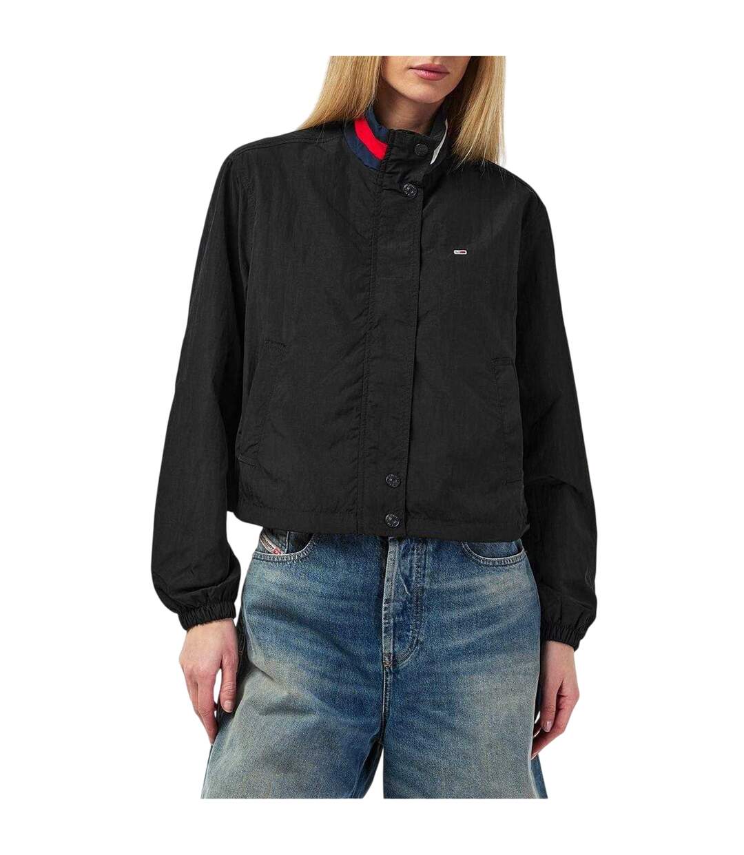 Womens/ladies Essential Harrington Jacket Black Tommy Jeans-3