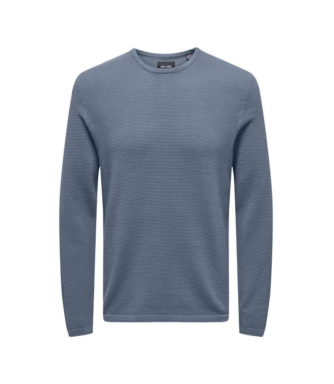 Pull bleu homme only & sons spanter-1