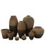 Vase Pot Antique en Ciment Mack 100cm Marron & Noir-2