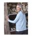 Womens/ladies Lambswool Zipped Fitted Cardigan Frost Blue WoolOvers-1