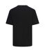 Womens/ladies Logo Oversized Boyfriend T-shirt Black Blank Essentials-2