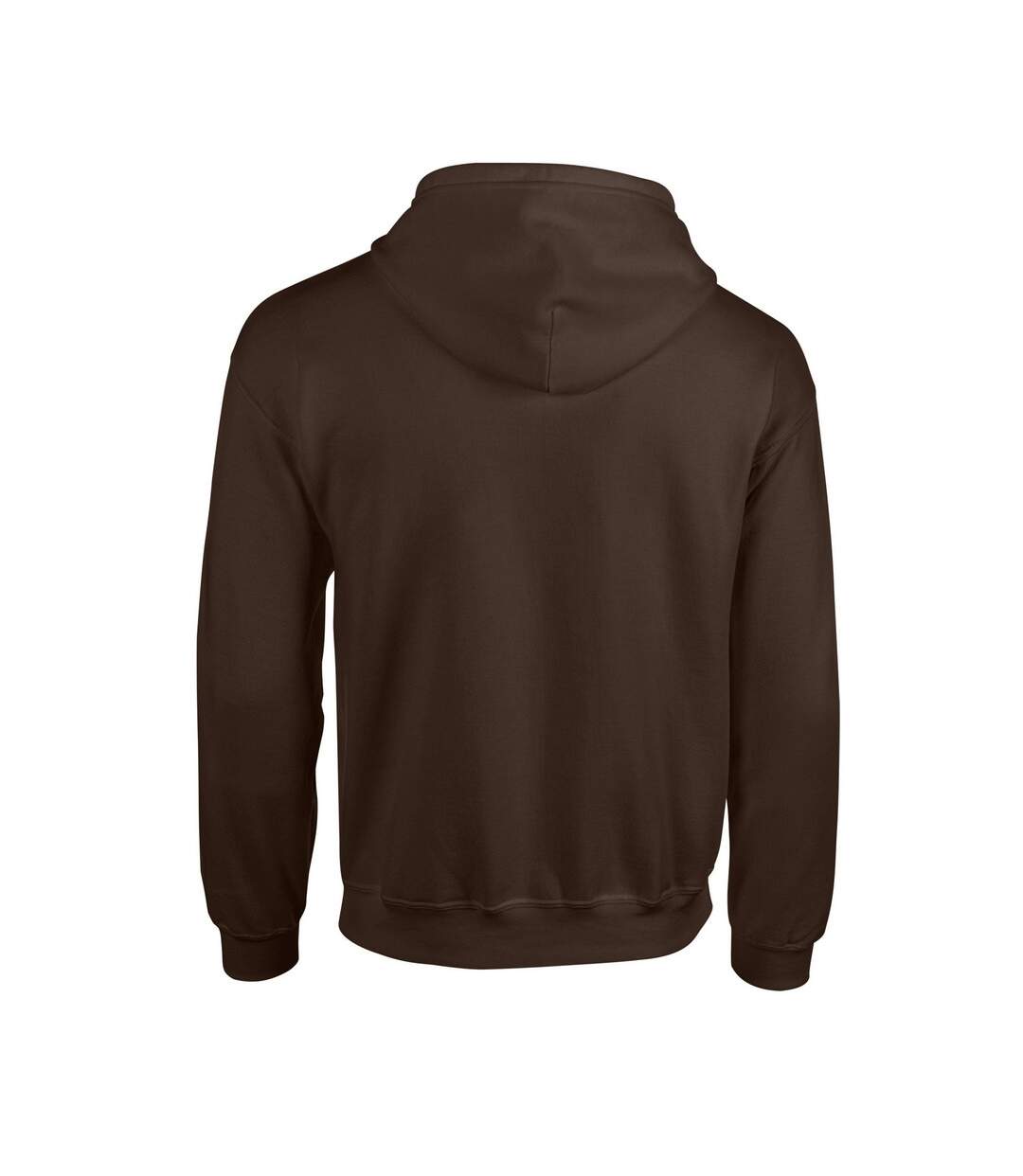 Mens Heavy Blend Full Zip Hoodie Dark Chocolate Gildan-2