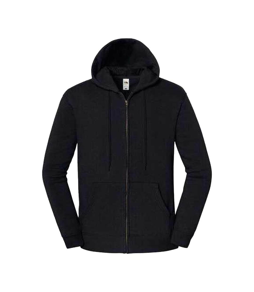 Veste Unie À Capuche Ajustable Iconic Premium Adulte Noir Fruit Of The Loom-1