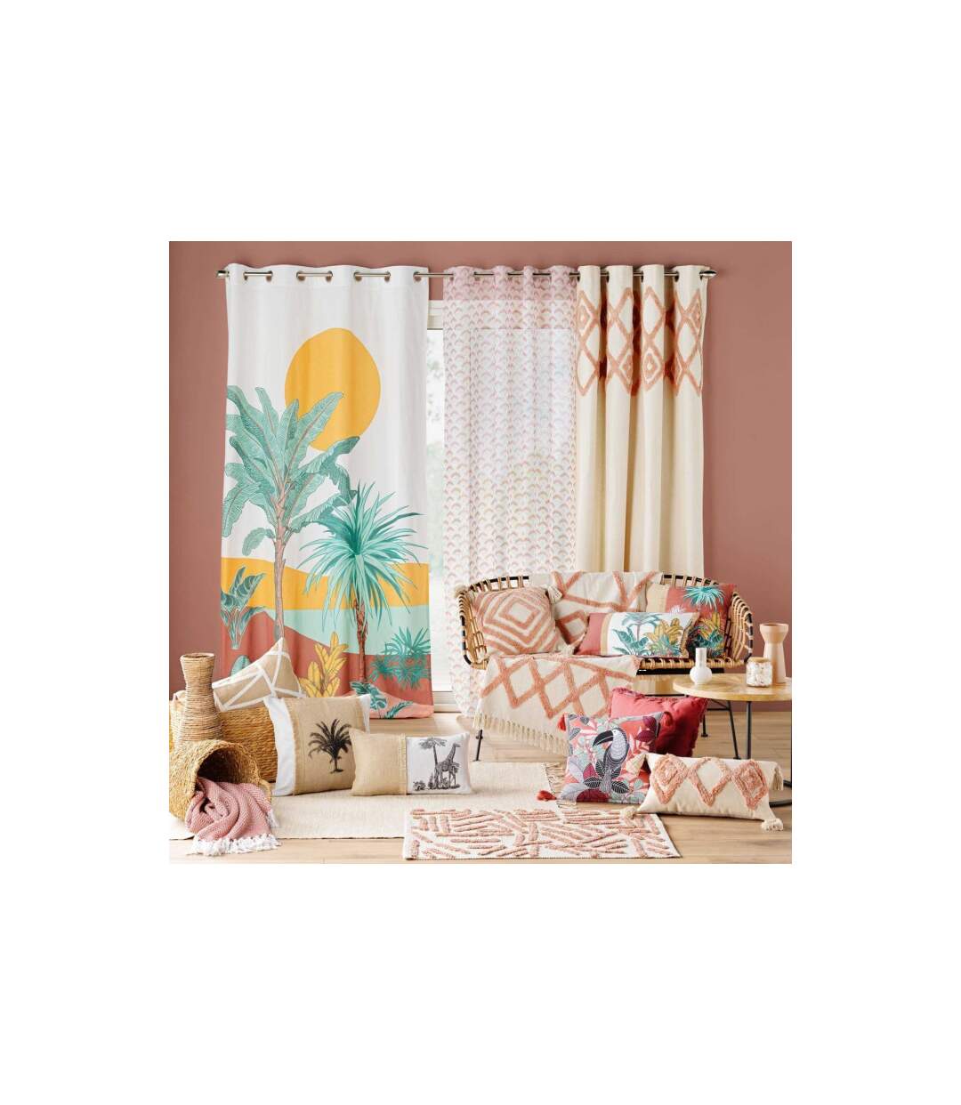 Tapis Déco Tufté Athena 60x90cm Rose-3