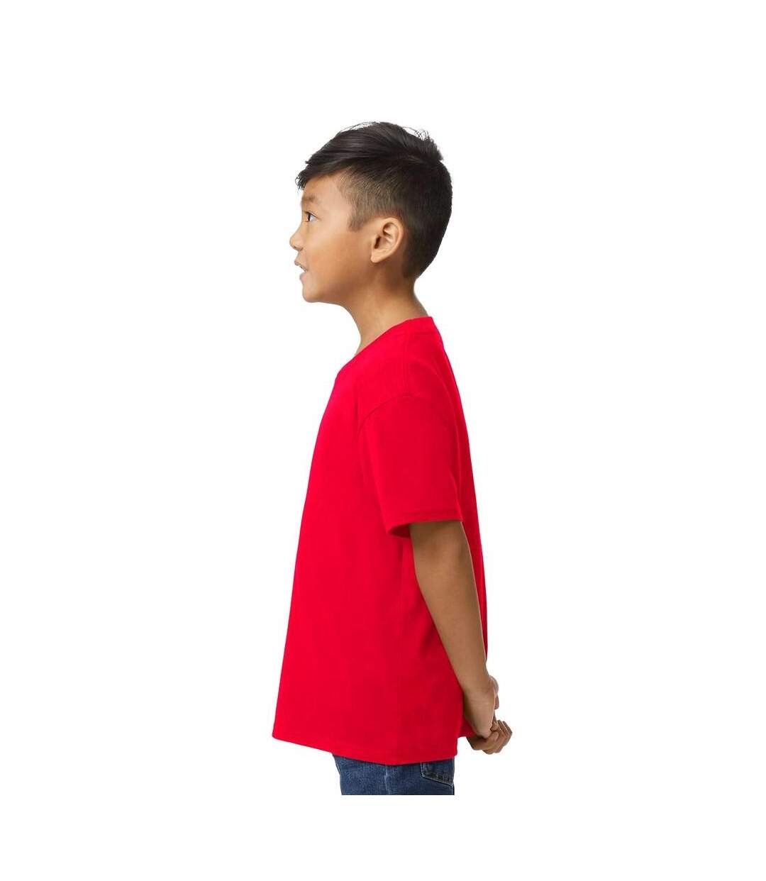 T-shirt Enfant Rouge Gildan-3
