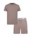 Ensemble De Pyjama Court Homme Gris Marron Lyle & Scott-1