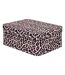Lot de 4 Boîtes Déco Léopard Polybox 39cm Marron-3