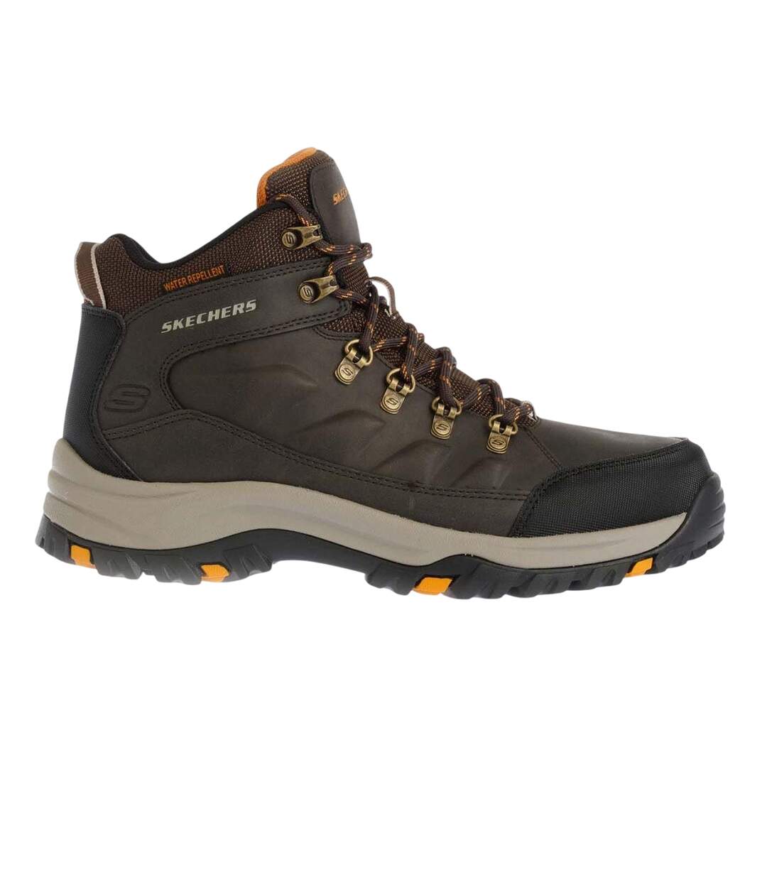 Mens Relment Dagget Water Resistant Hiking Boots Chocolate Skechers-1