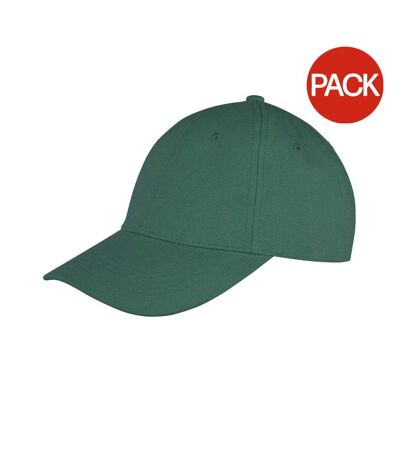 Lot de 2  Memphis casquettes adulte vert bouteille Result