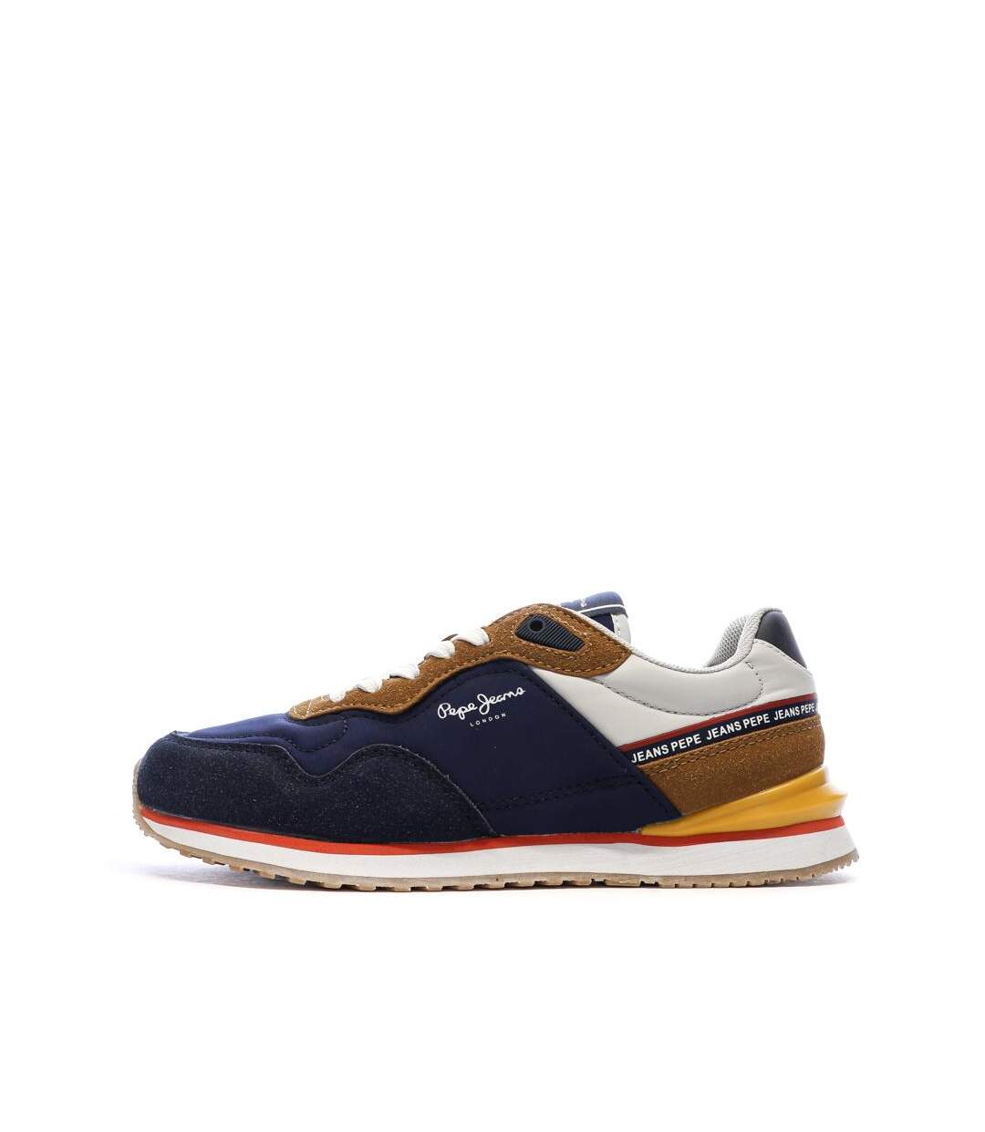 Baskets marine/camel/jaune homme pepe jeans london-1