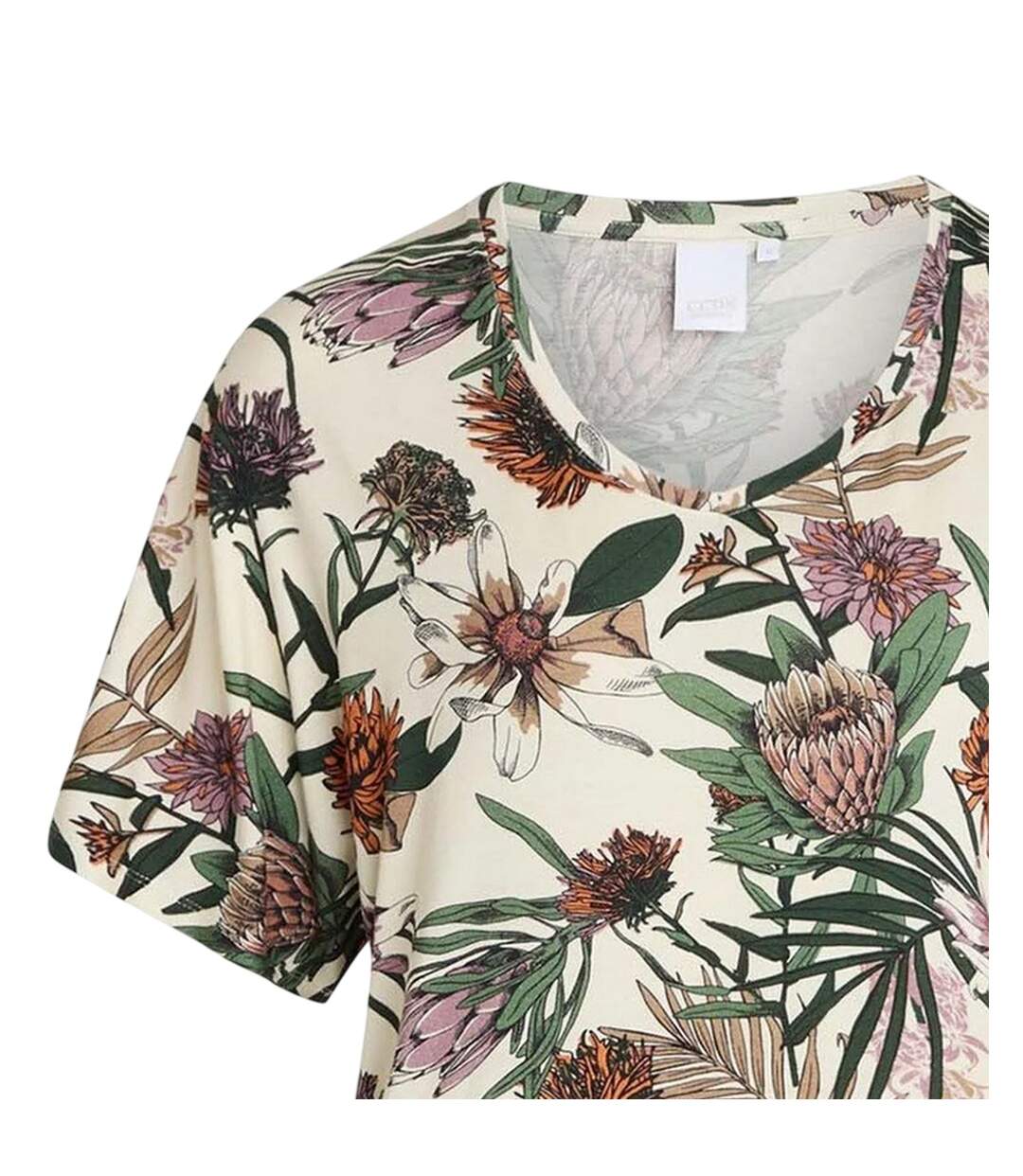 Womens/ladies Floral T-shirt Snow White CCDK Copenhagen-4