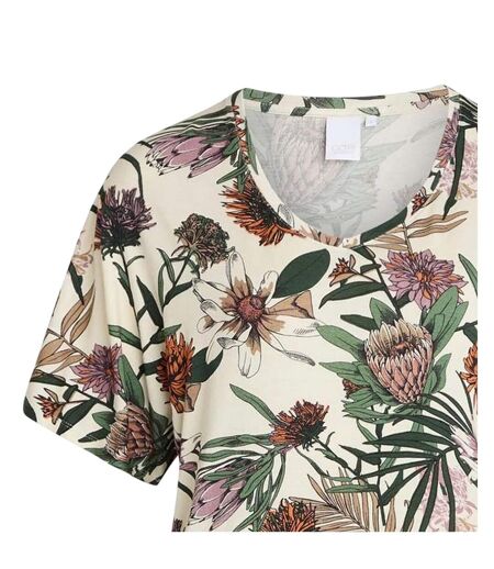 Womens/ladies Floral T-shirt Snow White CCDK Copenhagen