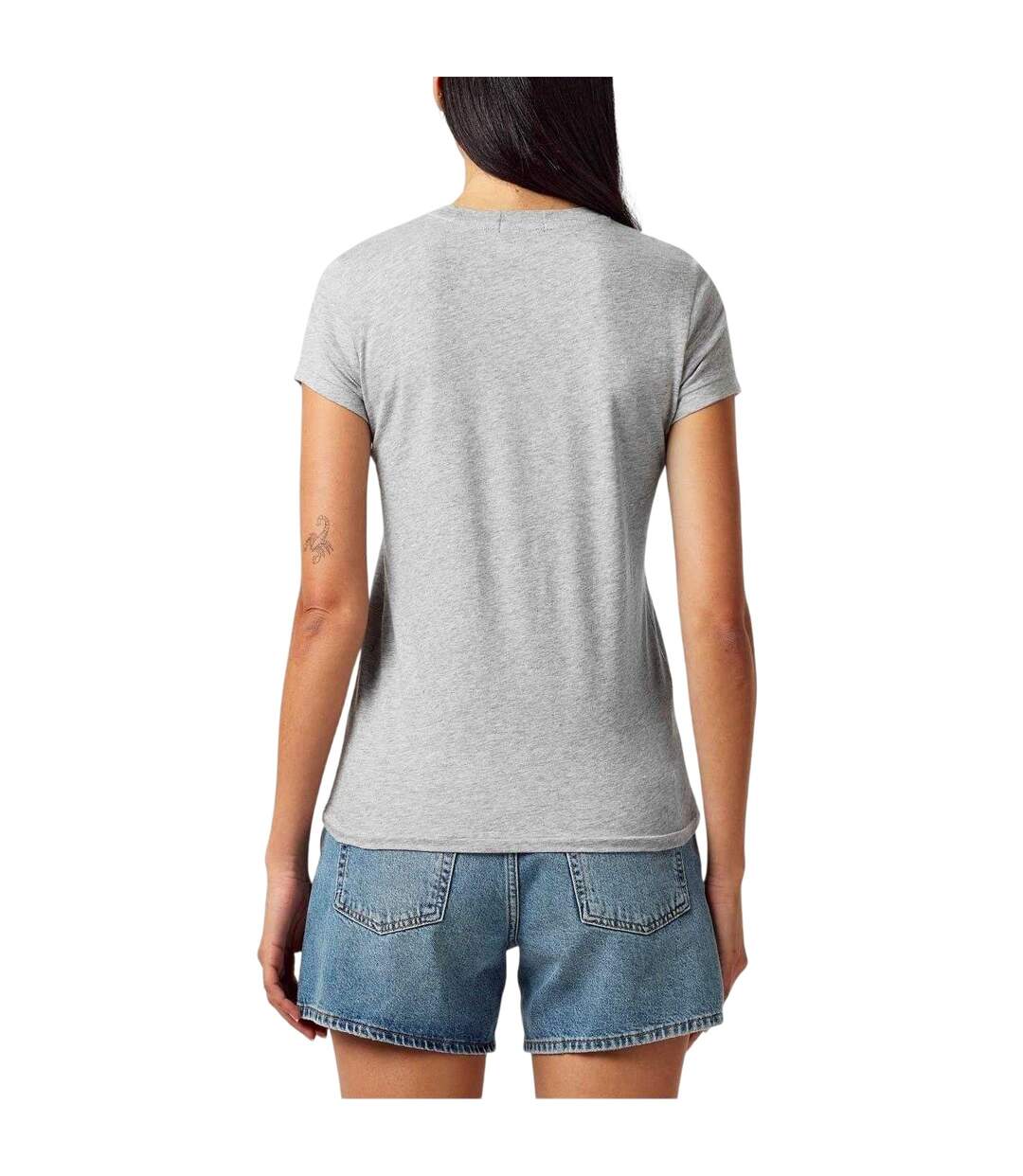 Womens/ladies Jersey T-shirt Heather Grey Ralph Lauren-3
