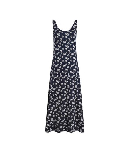Womens/ladies tivoli printed jersey dress navy blue Weird Fish