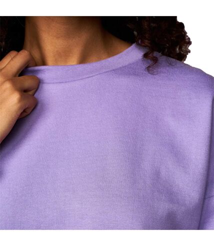 Womens/ladies catalina crew neck crop sweatshirt purple Juice