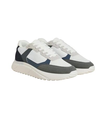 Mens Aspire Runner Trainers White Castle Rock Navy Blazer Jack And Jones
