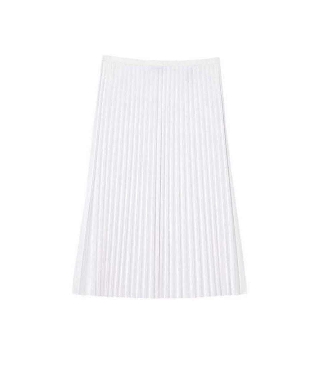 Jupe Mi-longue Motif/style Plissé Femme Blanc Lacoste-2