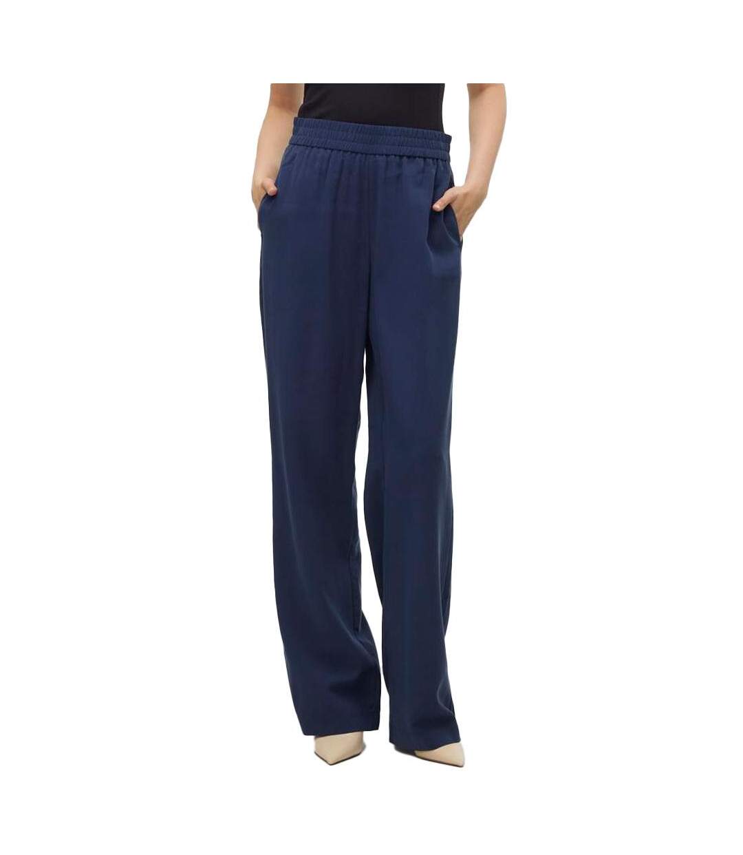 Pantalon Fluide Marine Femme Vero Moda Carmen - L-L32