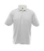 UCC 50/50 Mens Heavyweight Plain Pique Short Sleeve Polo Shirt (White) - UTBC1195-1