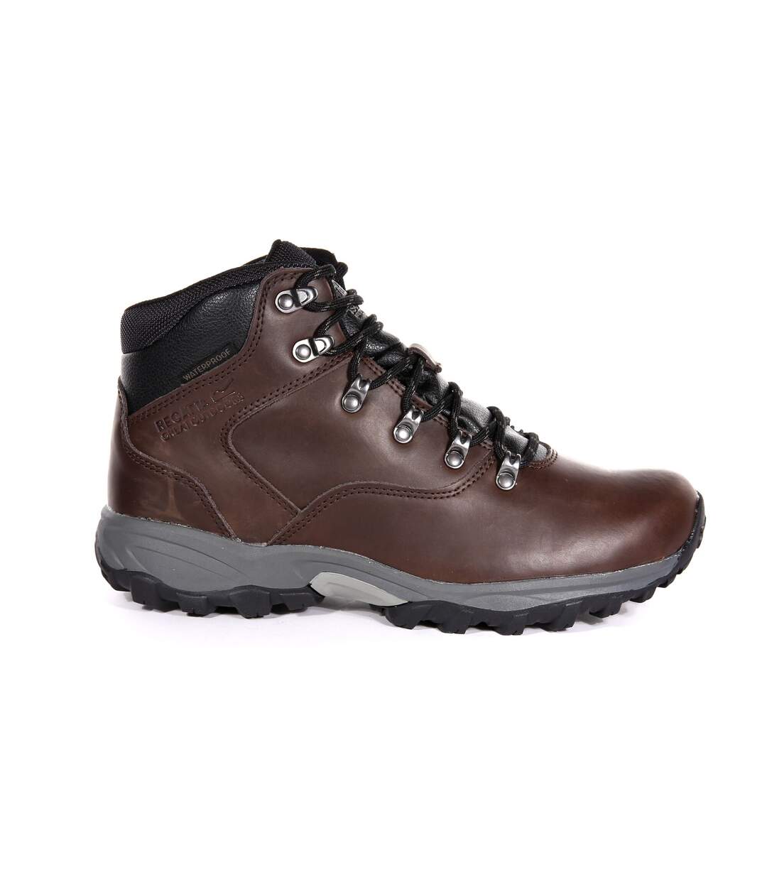 Great outdoors bainsford chaussures de randonnée en cuir imperméables homme marron Regatta-1