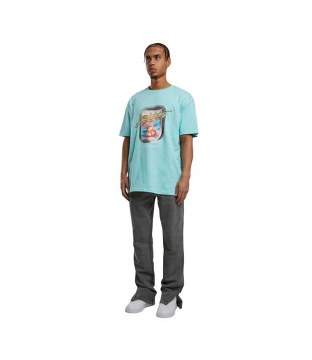 Mens Sip&fly Heavyweight Oversized T-shirt Bleu Béryl Mister Tee