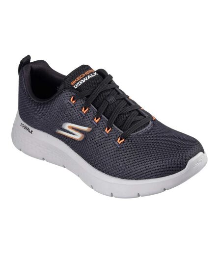 Mens go walk flex vespid trainers charcoal/black Skechers