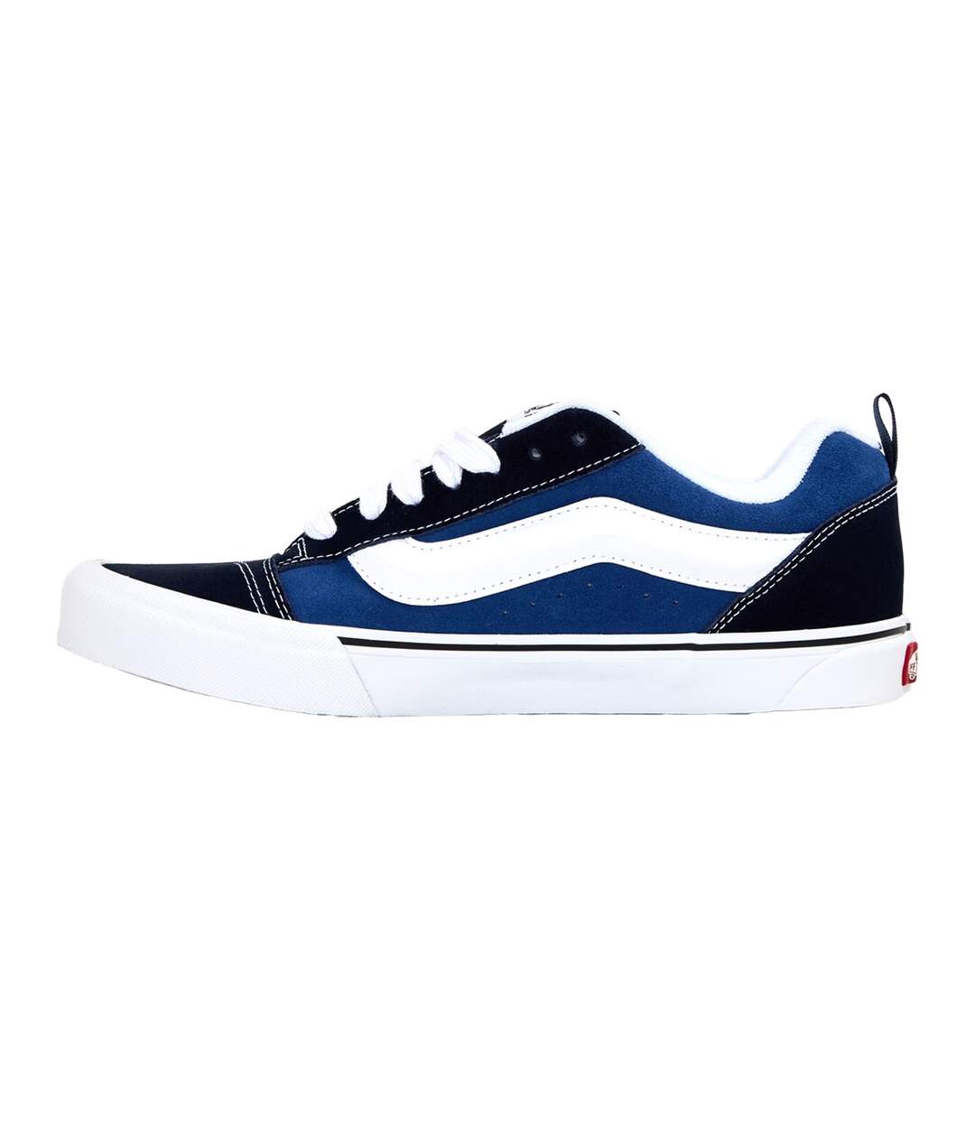 Mens Knu Skool Padded Suede Skate Shoes Navy White Vans-2