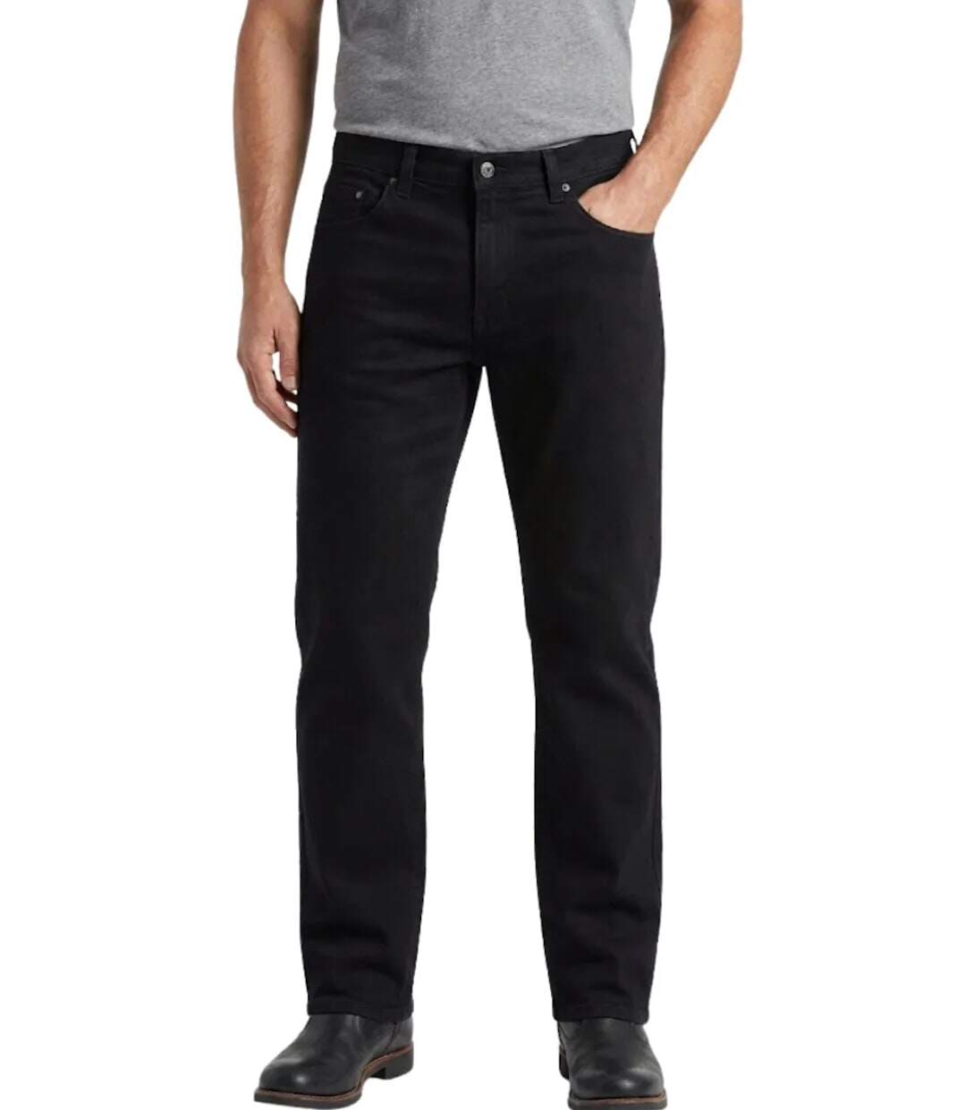 CHALLENGER M759 — Jean 5 poches extensible drill noir : le confort stretch au quotidien-1