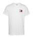 Mens Flag Crew Neck Slim T-shirt White Tommy Jeans-1