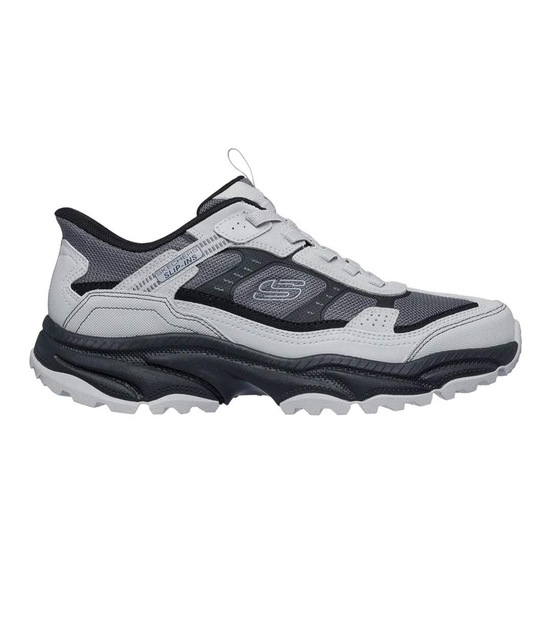Mens viking at suede hiking shoes grey/black Skechers-3