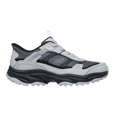 Mens viking at suede hiking shoes grey/black Skechers