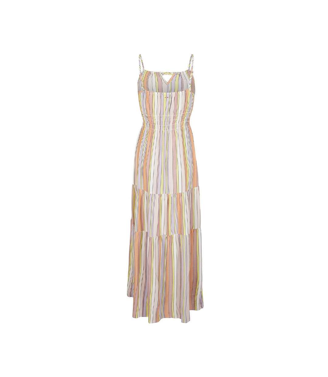 Robe longue jaune/mauve femme o'neill quorra maxi-2