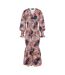 Womens/ladies Floral V Neck Maxi Dress Multicoloured Print Little Mistress-2