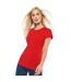 Womens/ladies T-shirt Red Casual Classic-1