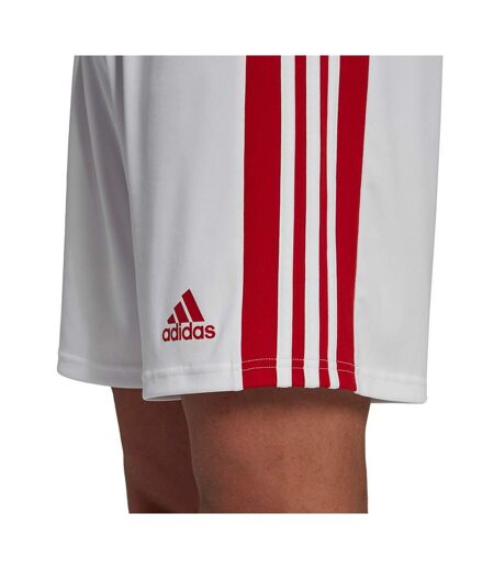 Short Squadra Homme Blanc Rouge Adidas
