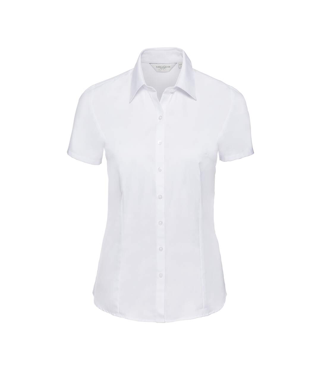 Chemisier Manches Courtes Motif/style Uni Femme Blanc Russell Collection-1