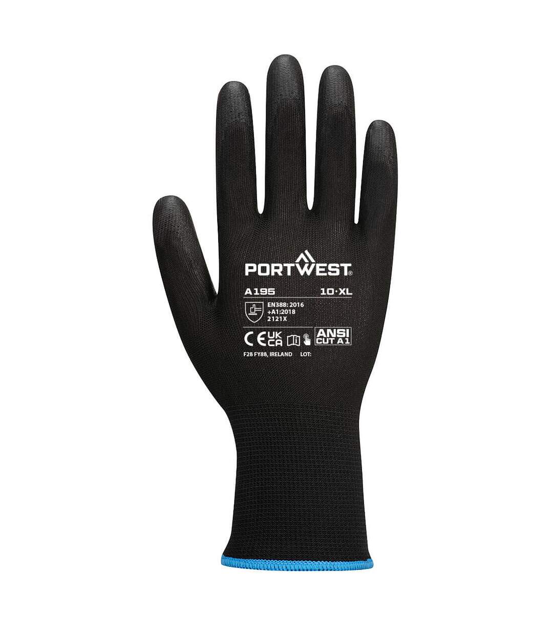 Unisex adult touch screen safety gloves l black Portwest-2