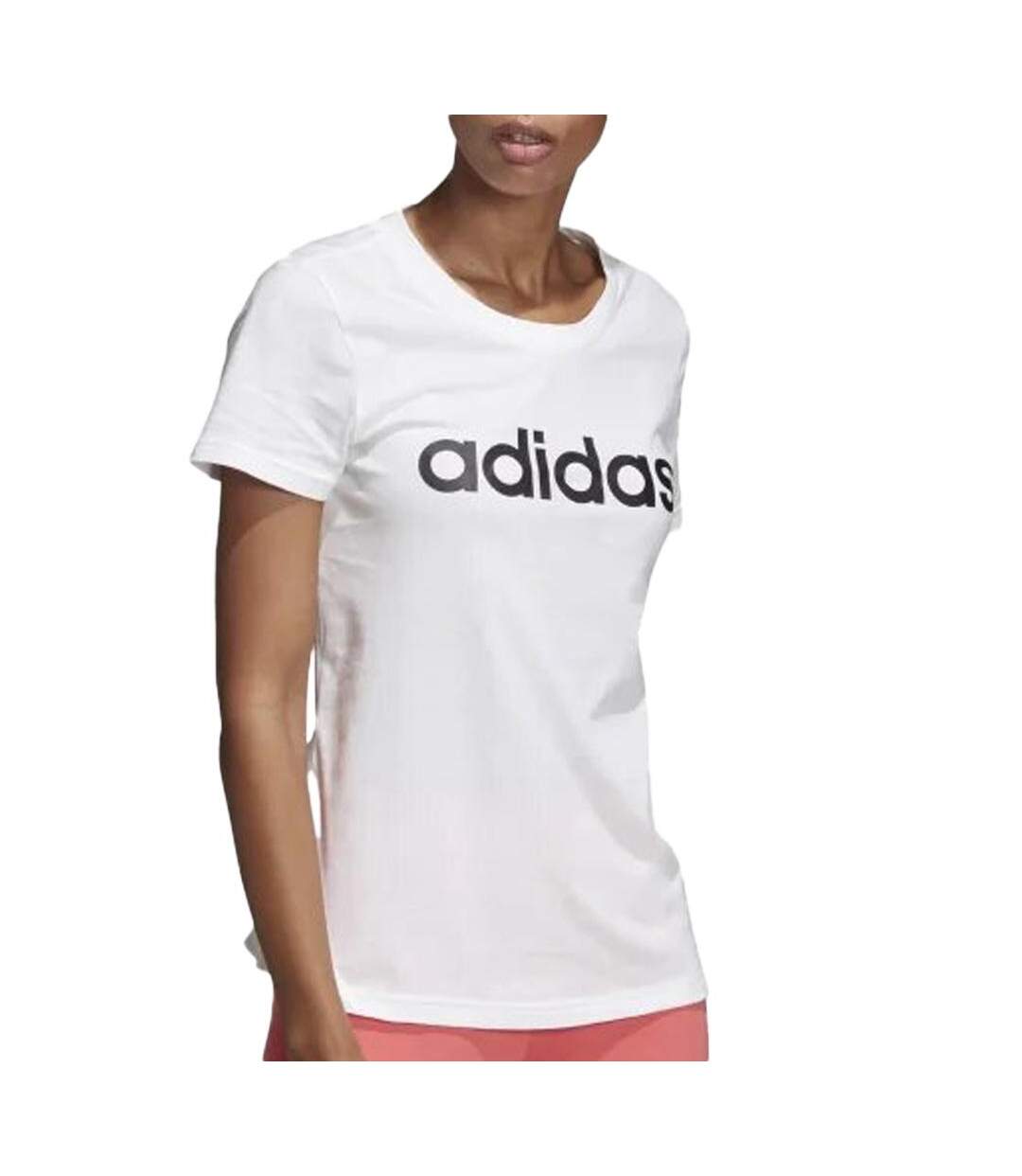 T-Shirt blanc femme adidas du0629-1