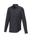 Mens cuprite organic long-sleeved shirt solid black Elevate NXT