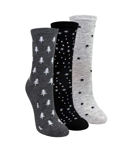 Sock Snob - 3 Paires de Chaussettes Femme Fantaisie Étoiles en Coton Douces
