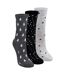 Sock Snob - 3 Paires de Chaussettes Femme Fantaisie Étoiles en Coton Douces-1