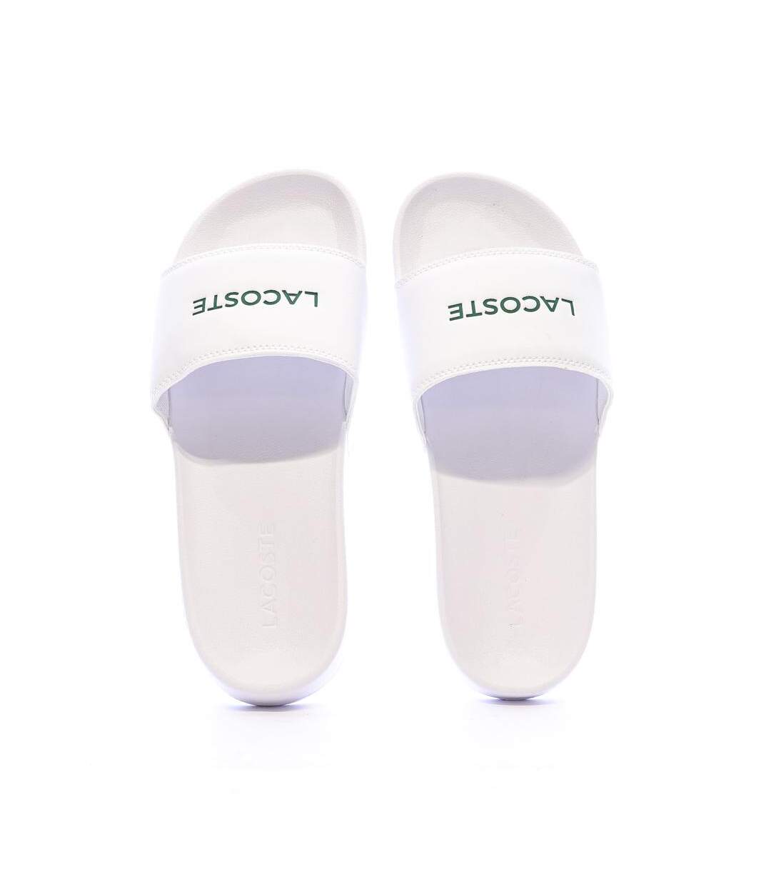 Claquettes blanches/vertes homme lacoste serve-2